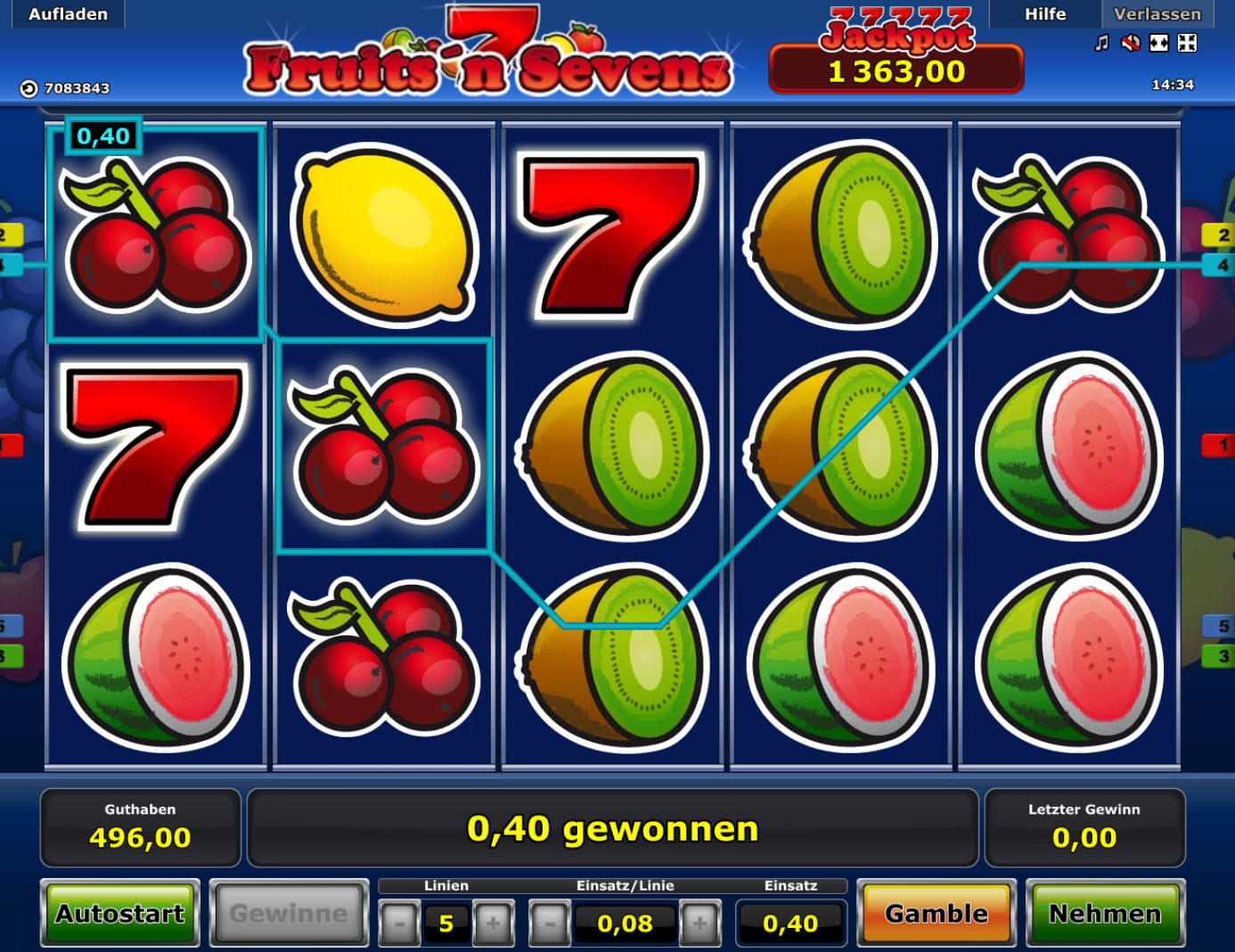 Fruits’n Sevens Automatenspiel