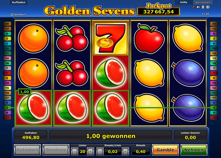 Golden Sevens Jackpot Spielautomat