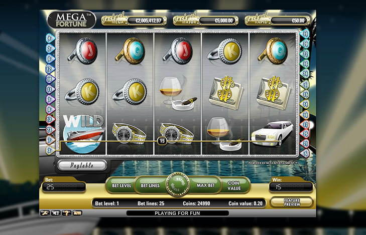 Der Mega Fortune Spielautomat mit einem der größten preogressiven Jackpots