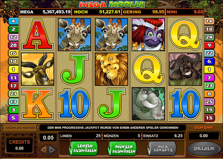 Mega Moolah Jackpot Spielautomat