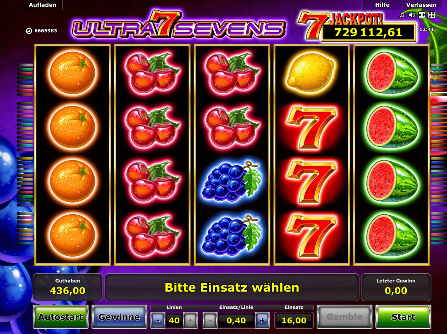 Der neue Jackpot Spielautomat Ultra Sevens im Überblick