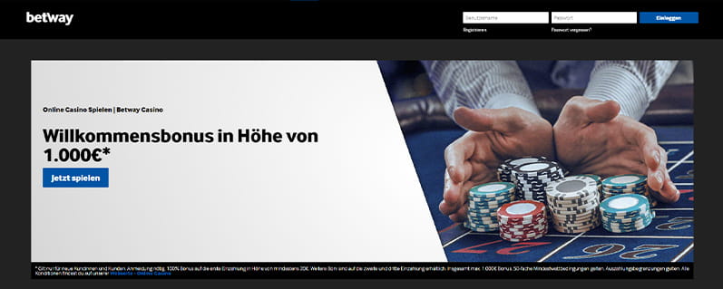 Das Neukundenangebot bei Betway