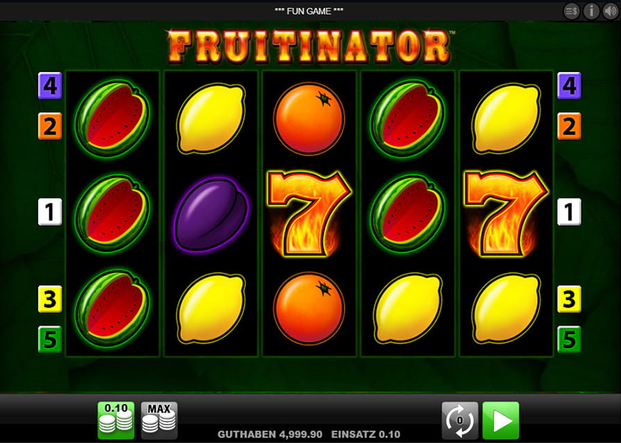 Das Sonnenspiel Fruitinator