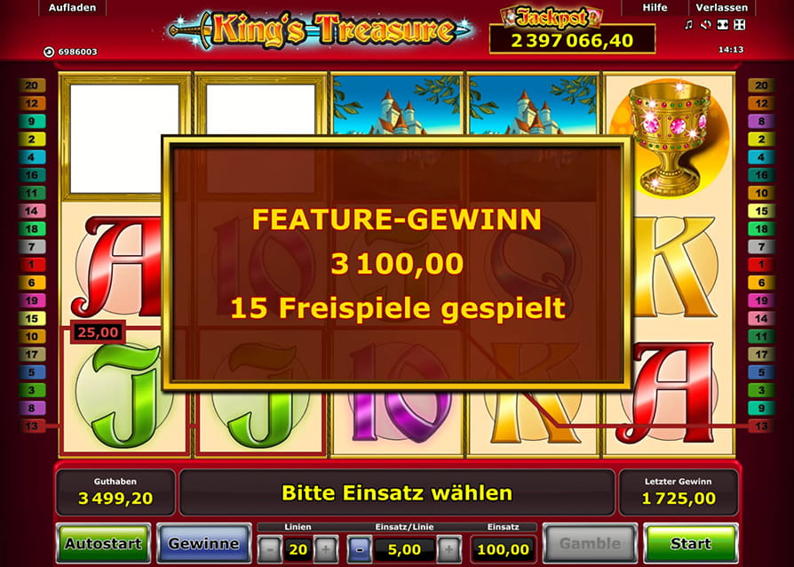 King’s Treasure Slotmaschine aus der Novoline Schmiede